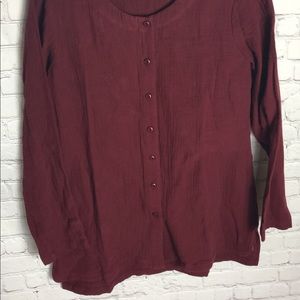 Maroon muslin linen tunic